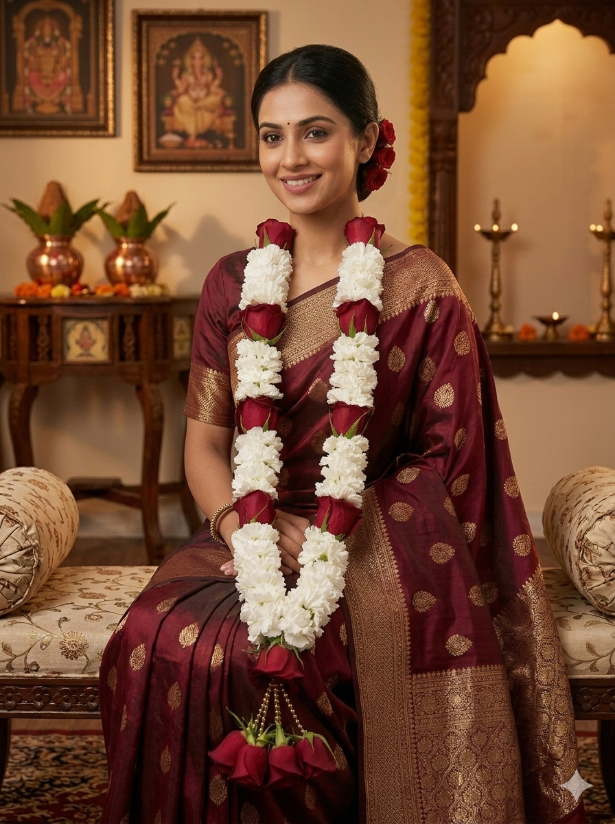 Majesty's Grace - Indian wedding garland handcrafted in Plainfield, Illinois
