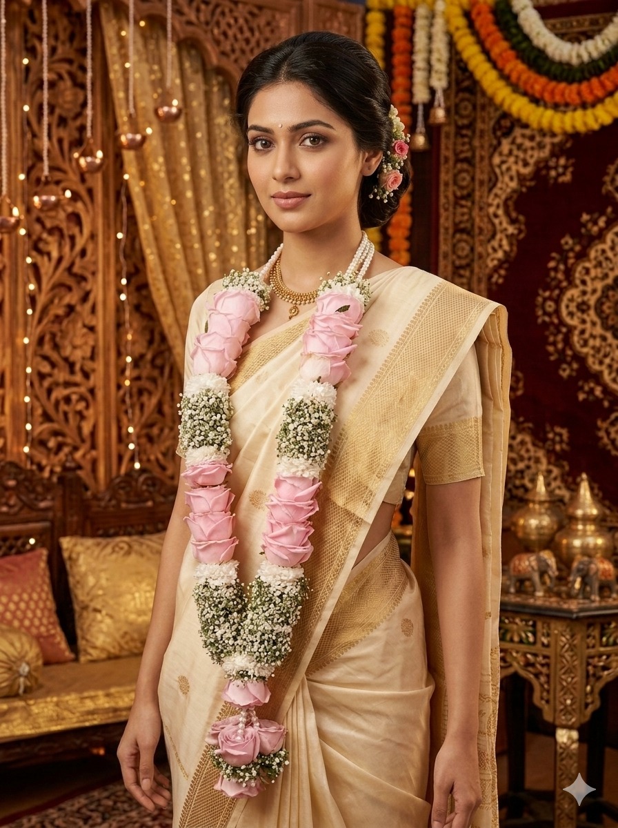 Pastel Perfection - Indian wedding garland handcrafted in Plainfield, Illinois