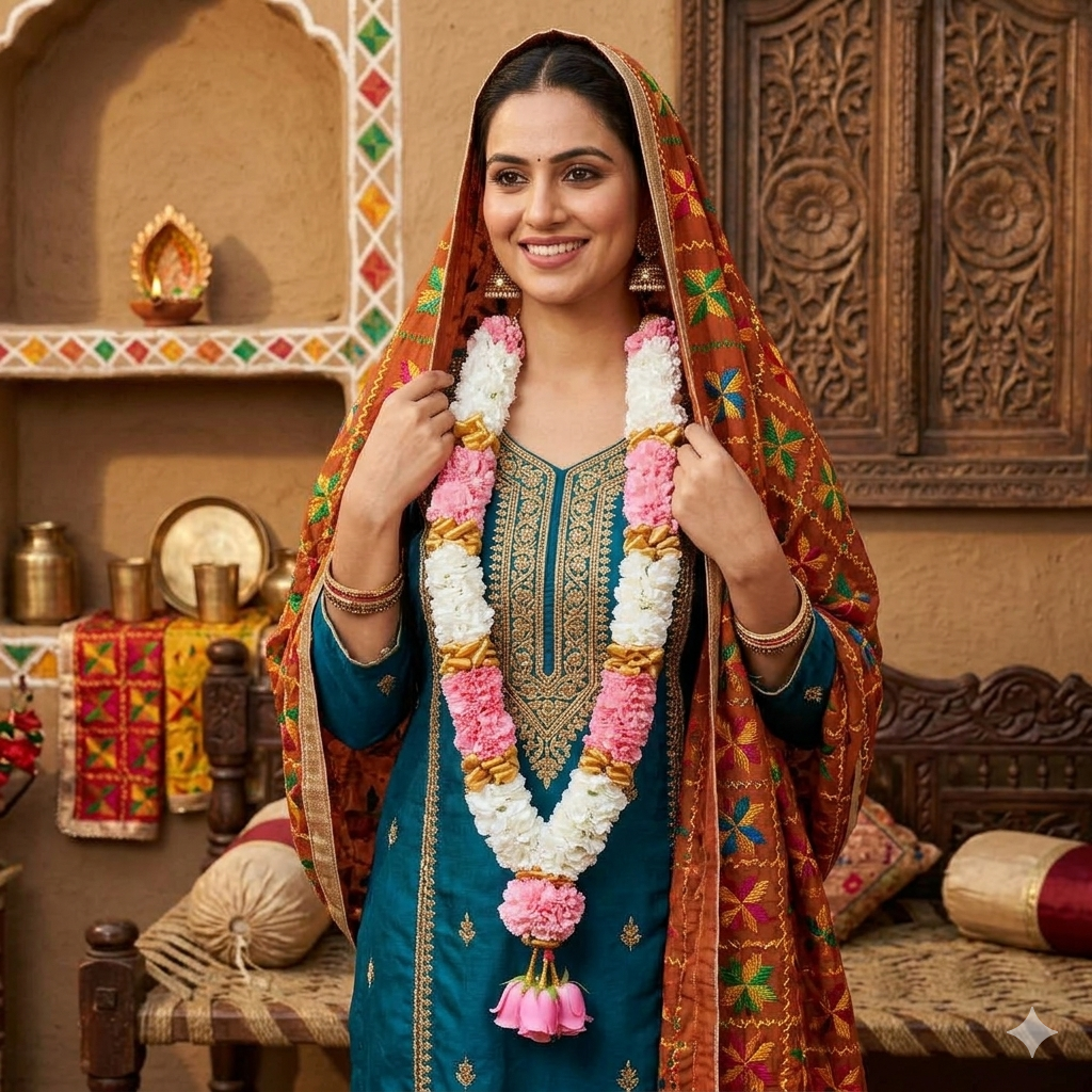 Blushing Bride Garland — Handcrafted in Illinois | Ships USA - Indian wedding garland handcrafted in Plainfield, Illinois
